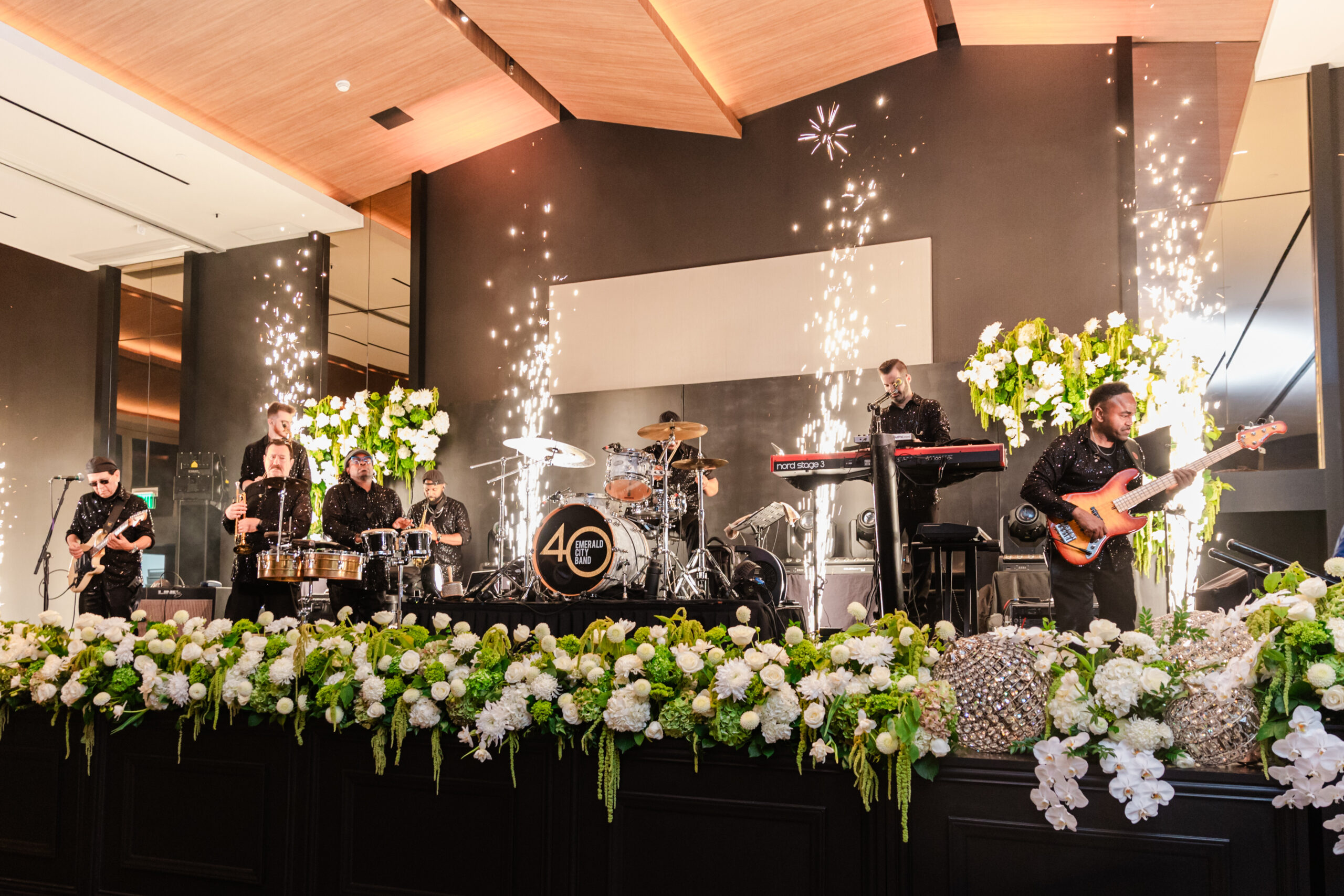 a band playing at a corporate event at the jw marriott dallas