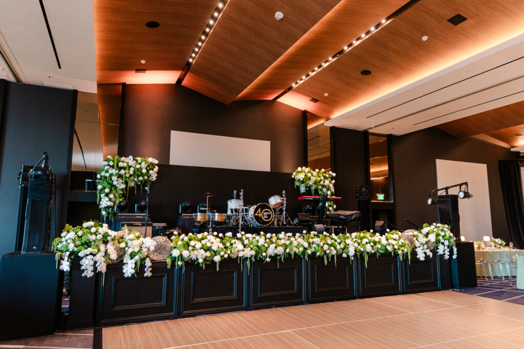 a stage set up for a corporate event in dallas
