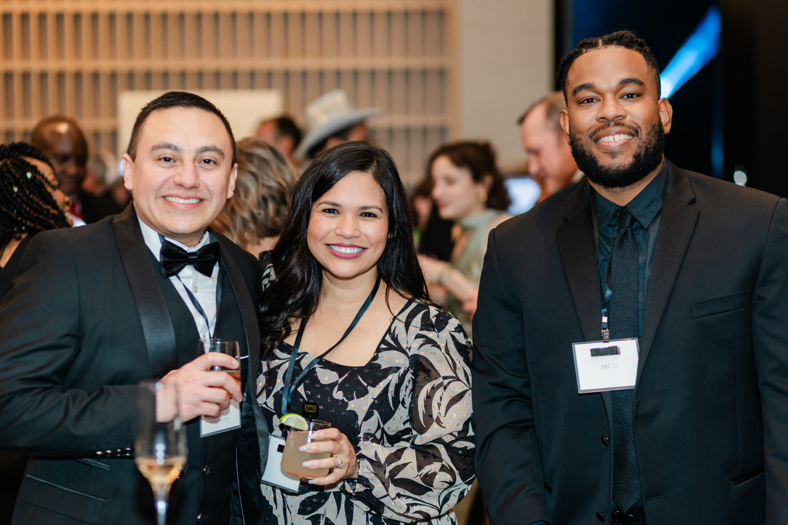 a group of people at the jw marriott dallas for a corporate event