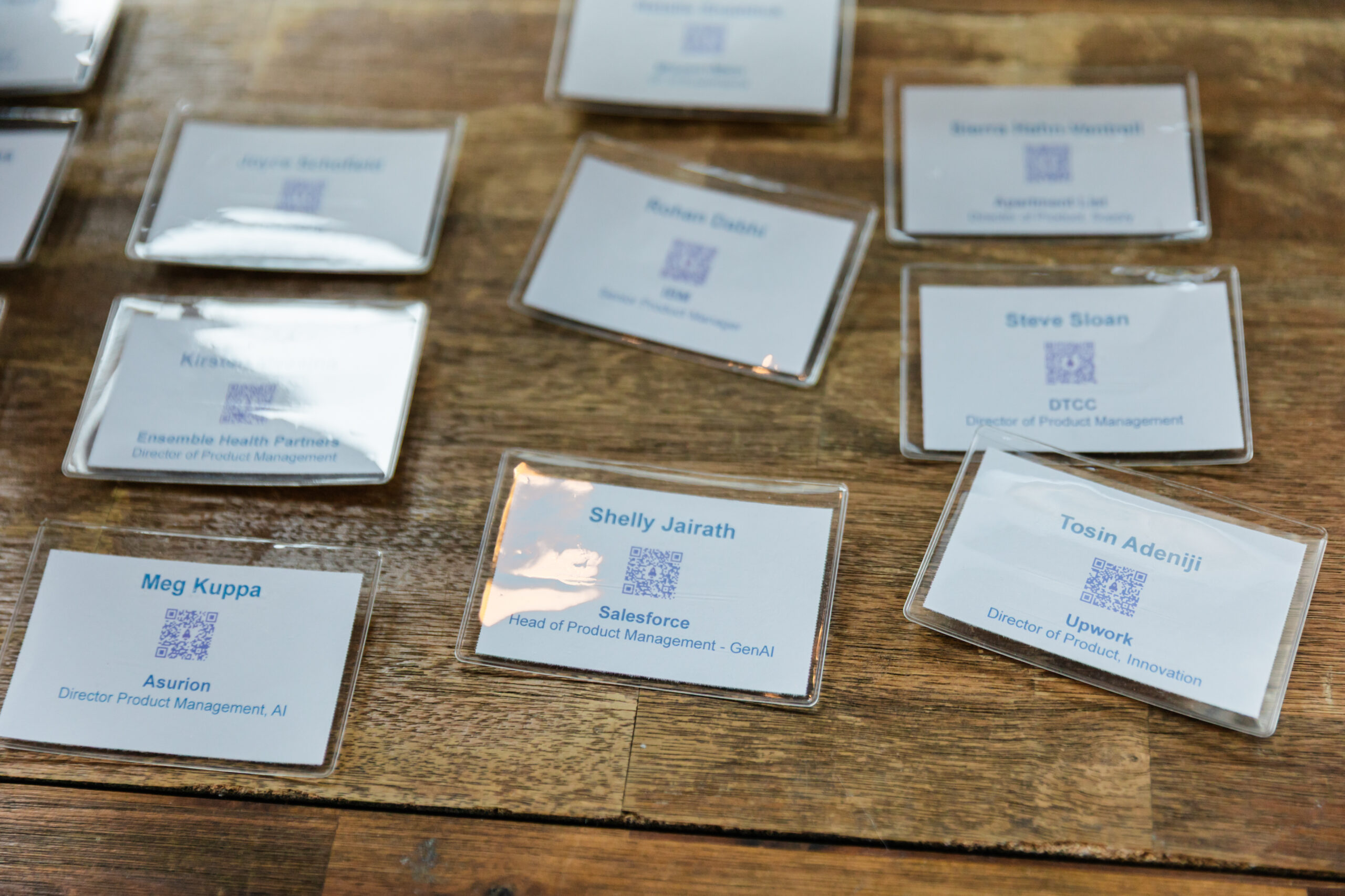 name tags for a corporate networking event