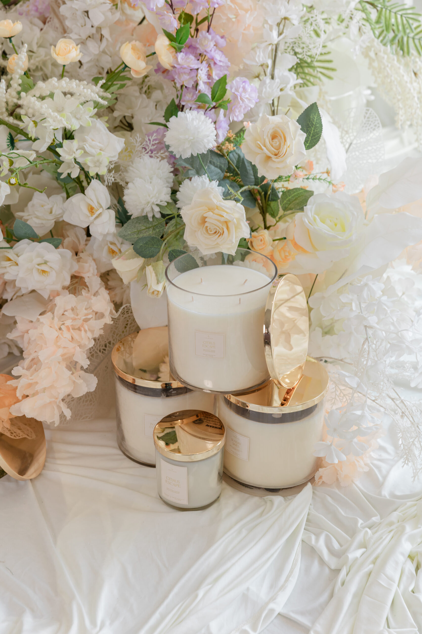 candles from Life In Lilac for an editorial photography session 
