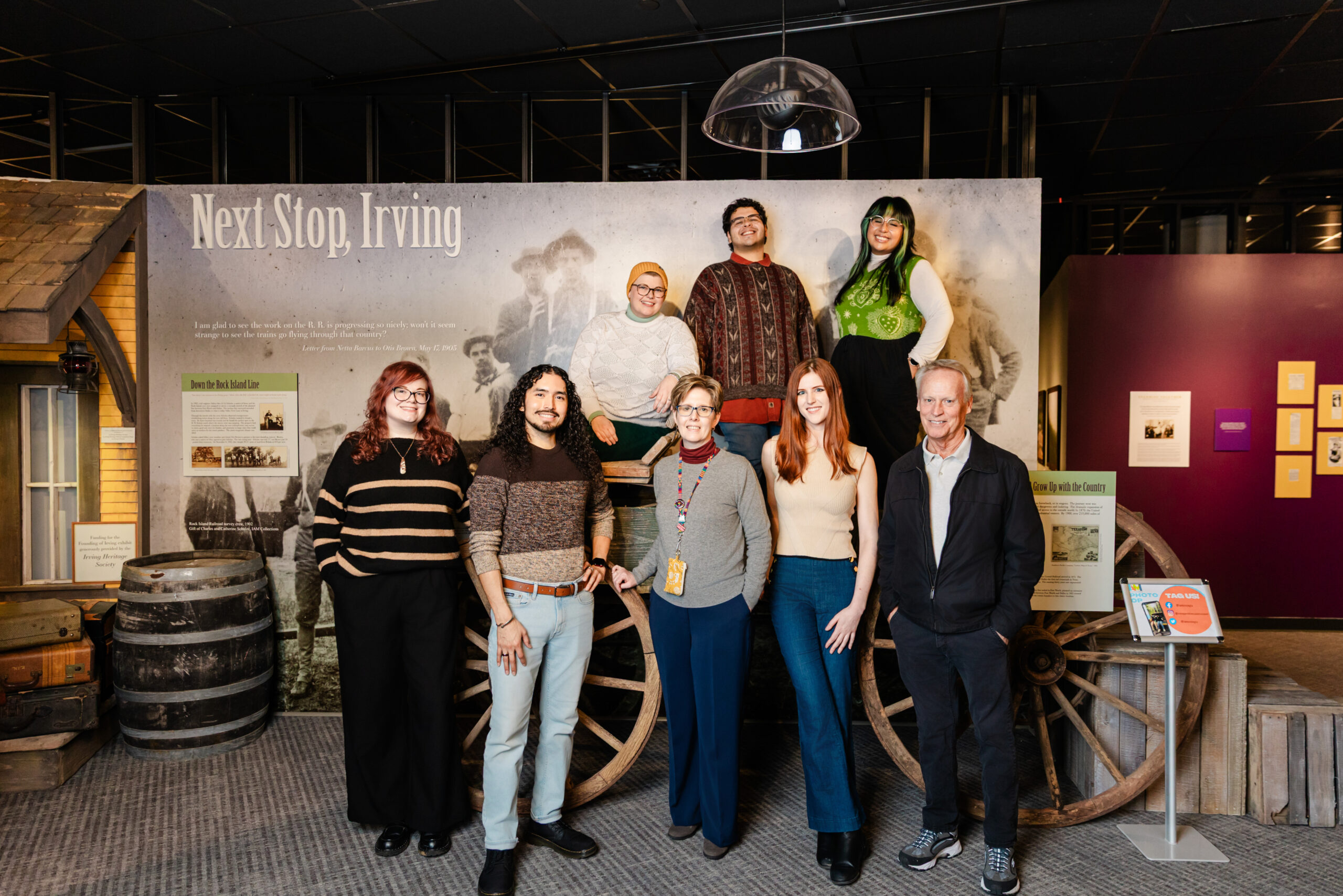 the team at irving arts center taking professional branding photos